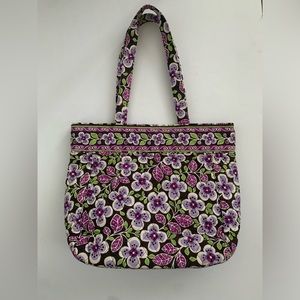 Vera Bradley plum petals large tote bag